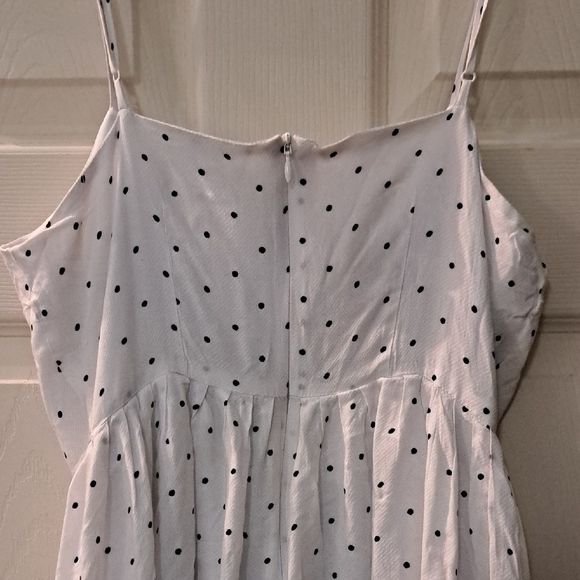 White Polka Dot Spaghetti Strap Dress - Picture 3 of 4